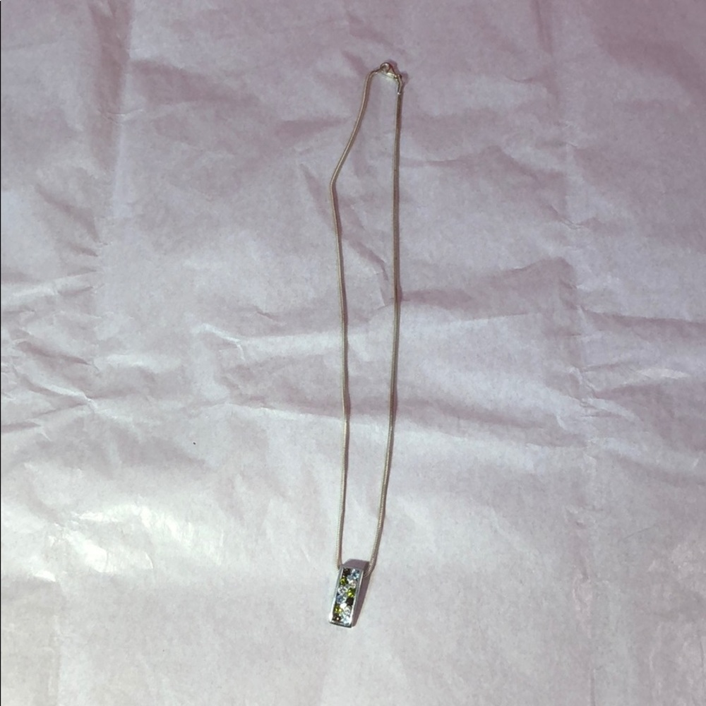Sterling Silver 925 w/ Multi-Colored Crystal Charm